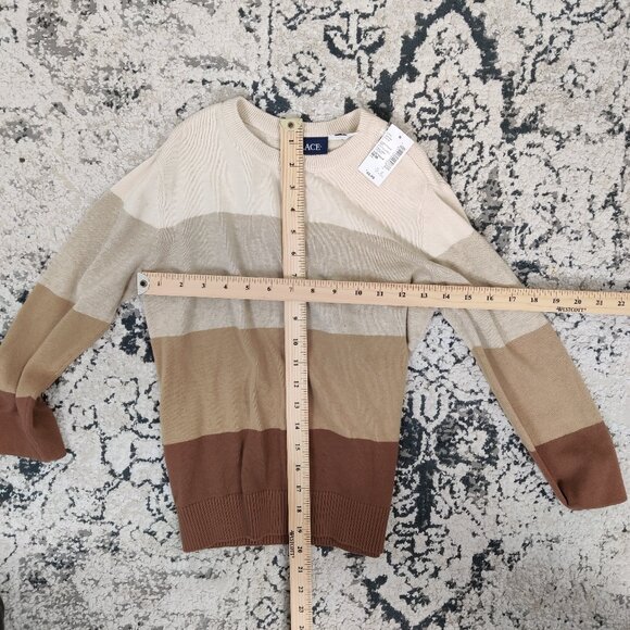 Children's Place Boy's Nude Color Block Sweater Size Medium Age 7 8 100% Cotton - Picture 5 of 8